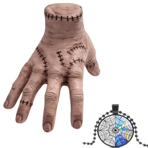 JcvPot Eiskaltes Händchen Elektrisch, Wednesday Puppe, 2-teiliges Set, Eiskaltes Händchen Ferngesteuert, Wednesday Addams Kostüm Ergänzung, Gruselige Dekoration Für Halloween Cosplay von JcvPot