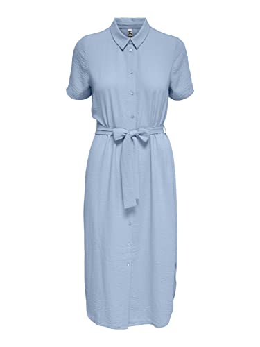 JdY A/S Damen Jdyrachel S/S Midi Dress Wvn Kleid, Cashmere Blue, L EU von JdY