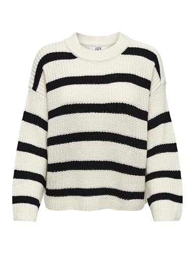 JDY Damen JDYjusty L/S Stripe Knt Noos Jumper Pullover, Eggnog, M EU von JdY