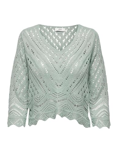 JdY Damen Jdynew Sun 3/4 Cropped KNT Noos Strickpullover, Jadeite, L EU von JdY