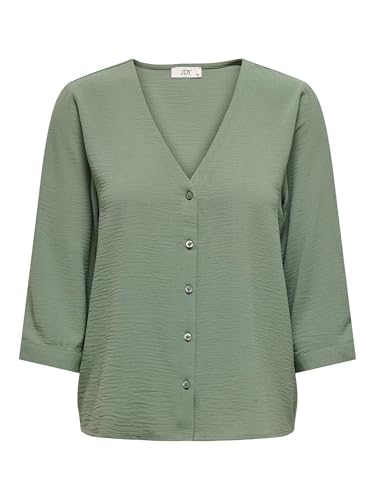 JDY Damen Hemd Bluse Leichtes Crepe Shirt Modisches Top Oberteil JDYLION, Farben:Dunkelgrün, Größe:38 von JDY