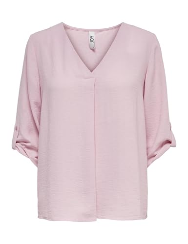JdY Damen Lange Freizeit Hemd Bluse 3/4 Ärmel Tunika Longshirt Loose Oberteil Locker Leicht JDYDIVYA, Farben:Rosa-2, Größe:42 von JdY