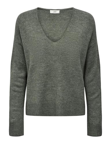 JDY Damen JDYELANORA L/S V-Neck PULLO. KNT NOOS Pullover, Kalamata/Detail:Melange, M von JDY