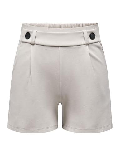JDY Damen JDYGEGGO JRS NOOS Shorts, Chateau Gray/Detail:Black Button, M von JdY