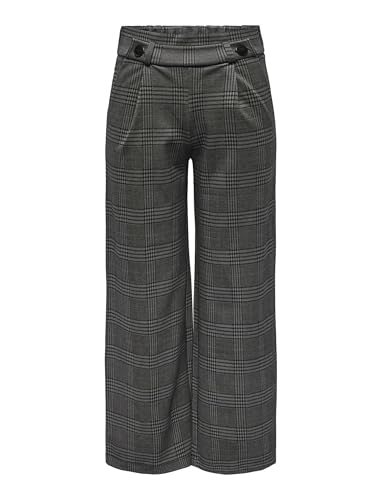 JDY Damen JDYGEGGO MIA Long Pant JRS NOOS Stoffhose, Granite Grey/Checks:Dark Check, XL / 32L von JDY