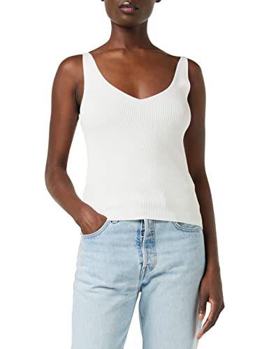 JDY Damen JDYNANNA S/L TOP KNT NOOS Trägershirt/Cami Shirt, Cloud Dancer, M von JdY