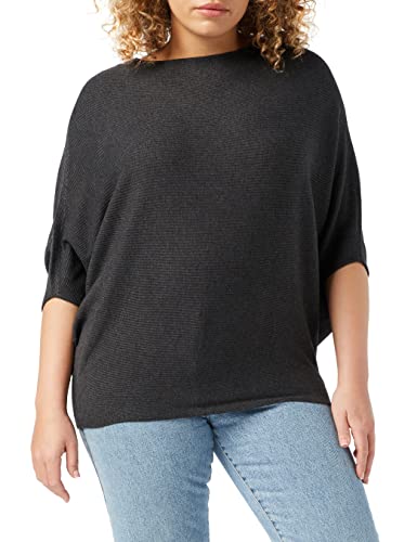 JDY Damen JDYNEW Behave BATSLEEVE KNT NOOS Pullover, Dark Grey Melange/Detail:Melange, L von JdY