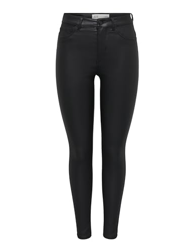 JDY Damen JDYNEWTHUNDER Coated HIGH SKN PNT NOOS Hose, Schwarz (Black), XL / 32 von JdY