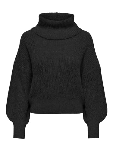 JDY Damen JDYmegan L/S Cowl Neck Knt Noos Pullover, Schwarz, L EU von JdY