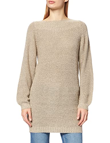 JDY Damen JDYwhitney Megan L/S Boat Dress Knt Noos Kleid, Cement, L von JdY