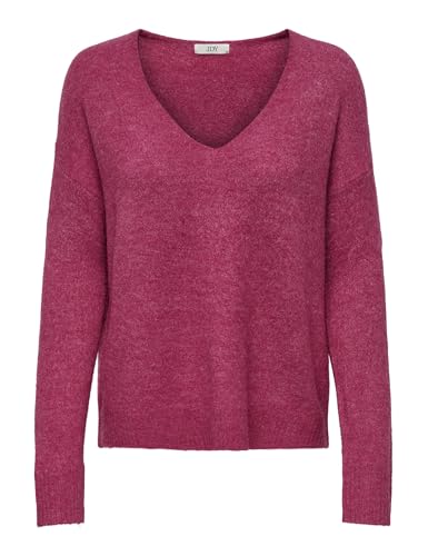 JDY Damen Jdyelanora L/S V-Neck Pullo. KNT Noos Strickpullover, Granita, M von JDY