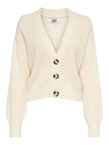 JDY Damen Jdyjusty L/S Short Cardigan Knt Noos, Eggnog, M von JdY