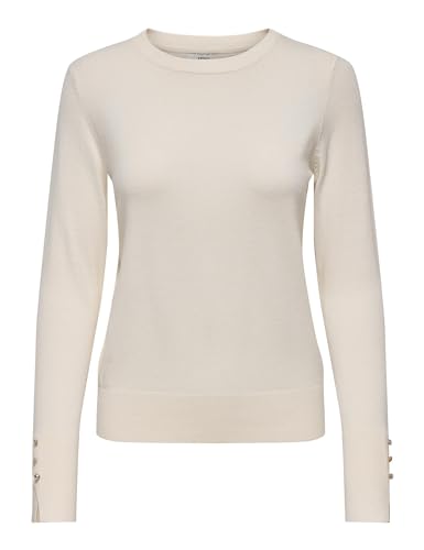 JDY Damen Jdymalou L/S On Button Pullover KNT Noos Strickpullover, Eggnog, Medium von JDY