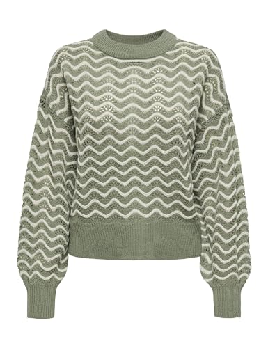 JDY Damen Jdyrita L/S Short Struc Pull KNT Noos Strickpullover, Sea Spray, Medium von JDY