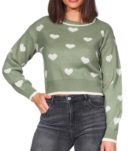 JDY Damen Jdyromance L/S Jacq. Pullover KNT Noos Strickpullover, Sea Spray, Small von JDY