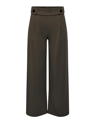 JDY Damen Marlene Hose Weit Geschnitten Schlupf Stoffhose GEGGO New Long Culotte Flare Pants, Farben:Braun, Größe:XXS / 34L von JdY