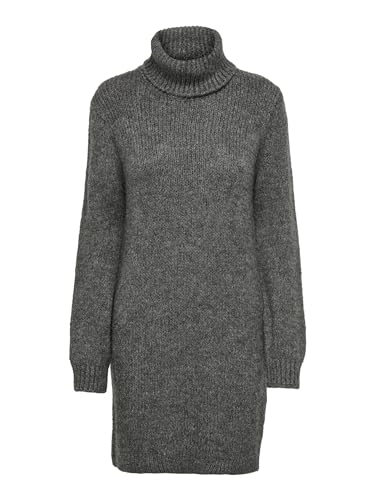 JDY Women's JDYDINEA L/S SOLID Rollneck DRE KNT NOOS Kleid, Smoked Pearl, XS von JDY