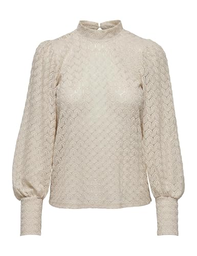 JdY Damen Jdyavery L/S Lace Top Jrs Noos Langarmshirt, Sandshell, XS EU von JdY