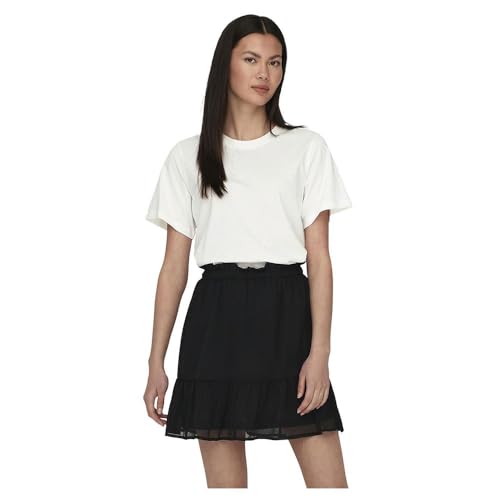 JdY Einfarbiges Stretch T-Shirt 2-er Pack Basic Rundhals Top Baumwolle Oberteil Set VMPAULA von JDY