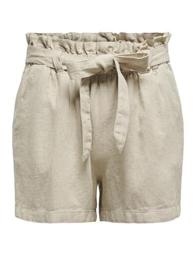 JdY Damen Jdysay Mw Linen WVN Noos Shorts, Oatmeal/Detail:Melange, 38 EU von JdY