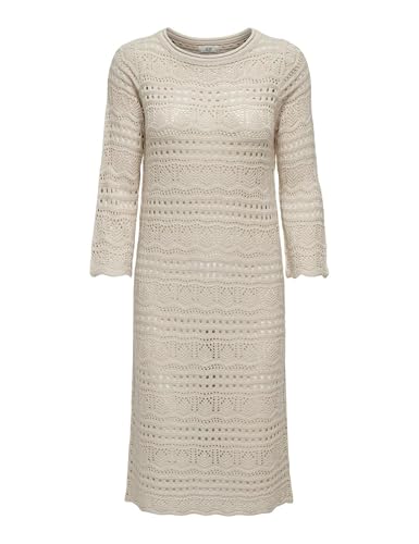 JdY Damen Jdysun Lay 3/4 Boat Neck Dress KNT Noos Strickkleid, Sandshell, L EU von JdY