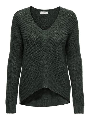 Jacqueline de Yong Damen Strick-Pullover JdyNew Megan Sweater Pulli Oberteil, Farbe:Dunkelgrün, Größe:XS von JDY