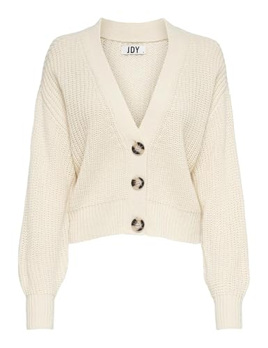 JDY Damen Jdyjusty L/S Short Cardigan Knt Noos, Eggnog, L von JdY