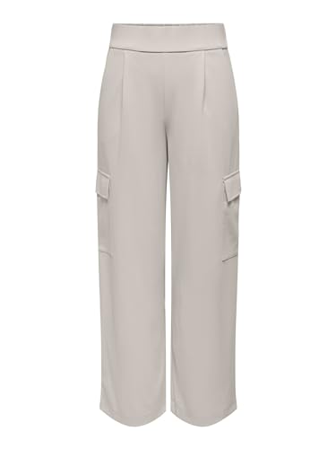 JdY Damen Cargo Stoffhose Elegante Culotte High Waist Marlene Pants JDYGEGGO, Farben:Grau, Größe:XS / 32L, Beinlänge:L32 von JdY