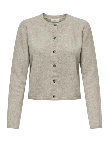 JDY Damen Feinstrickjacke JDYChloe Life leichte Damenjacke Cardigan Knopfleiste 15330581 Turtledove Melange XS von JDY