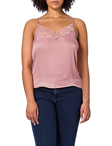 JDY Damen JDYAPPA New Singlet WVN NOOS Top, Woodrose/Detail:DTM LACE, 38 von JdY