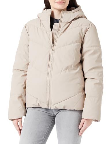 JdY Damen JDYARNHEM Water REP Short Puffa OTW NOOS Jacke, Simply Taupe, L von JdY