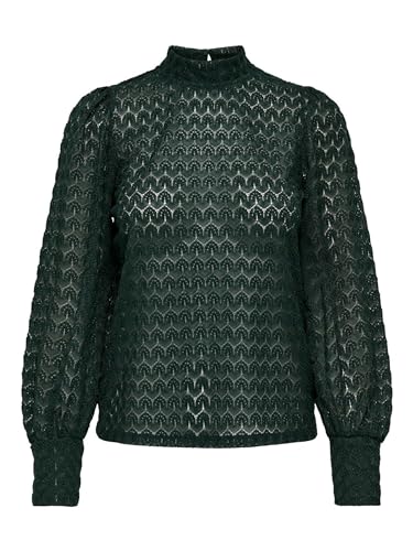 JdY Damen JDYAVERY L/S LACE TOP JRS NOOS Langarmbluse, Scarab, Medium von JdY