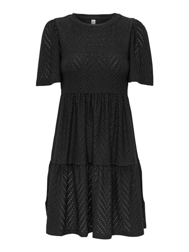 JdY Damen JDYCARLA CATHINKA S/S Dress JRS ATK Kleid, Black, X-Small von JdY