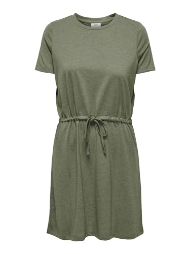 JdY Damen JDYDALILA S/S String Dress JRS ATK Kleid, Deep Lichen Green/Detail:Melange, L von JdY