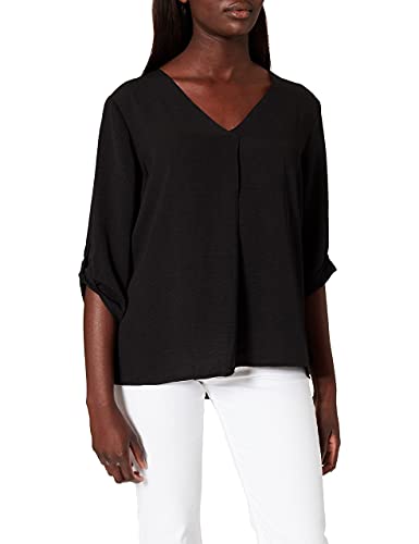 JDY Damen JDYDIVYA 3/4 TOP WVN NOOS T-Shirt, Black, 34 von JdY