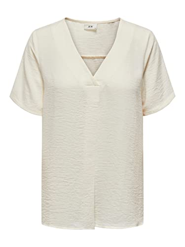 JdY Damen JDYDIVYA S/S TOP WVN NOOS T-Shirt, Cloud Dancer, XS von JdY