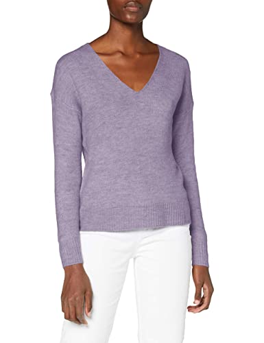 JDY Damen JDYELANORA L/S V-Neck PULLO. KNT NOOS Pullover, Lavender Gray/Detail:Melange, S von JdY