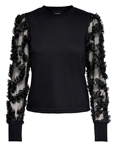 JdY Damen JDYFAIRVIEW L/S Sweat JRS Sweatshirt, Black, 12x18inch von JdY