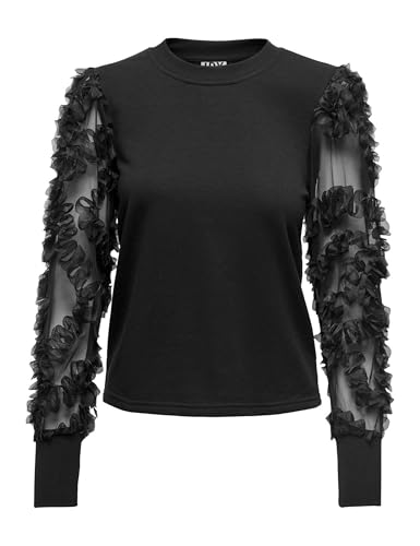JdY Damen JDYFAIRVIEW L/S Sweat JRS Sweatshirt, Black, 48 JdY Damen JDYFAIRVIEW L/S Sweat JRS Sweatshirt, Black, 48 von JdY