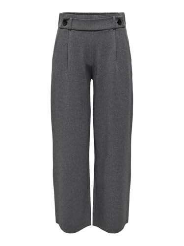 JdY Damen JDYGEGGO New Long Pant JRS NOOS Hose, Medium Grey Melange/Detail:Black Buttons, 34 von JdY