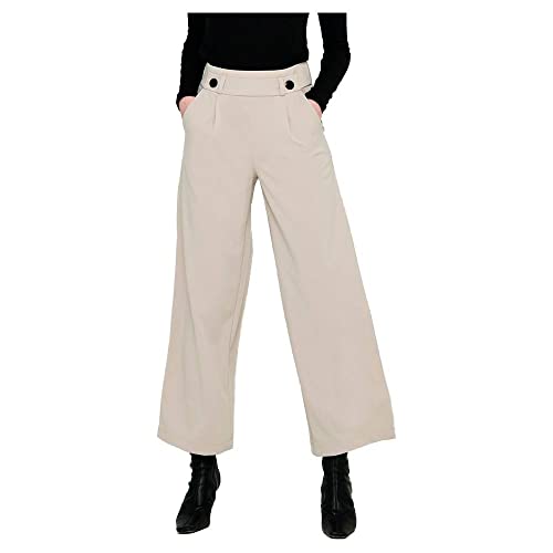 JDY Damen JDYGEGGO New Long Pant JRS NOOS Hose, Chateau Gray/Detail:Black Buttons, XL/30 von JdY