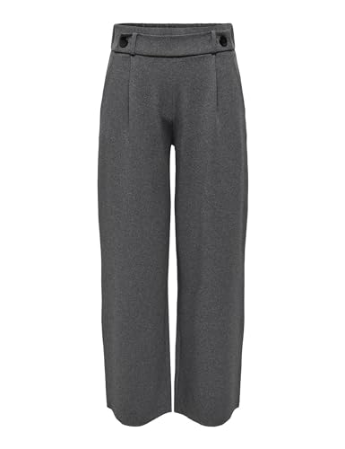 JdY Damen JDYGEGGO New Long Pant JRS NOOS Hose, Medium Grey Melange/Detail:Black Buttons, 32 von JDY