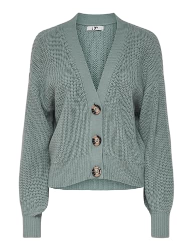 JDY Damen Strickjacke JDYJusty gestrickte Damenjacke Cardigan mit Knopfleiste 15200418 Abyss XL von JDY