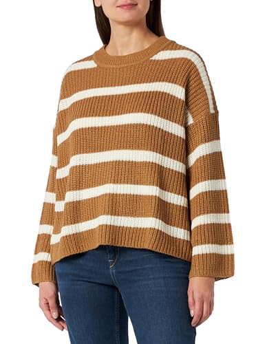 JdY Damen JDYJUSTY L/S Stripe Pullover KNT NOOS Strickpullover, Toasted Coconut/Stripes:Eggnog, M von JdY