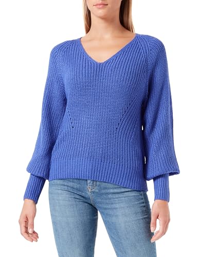 JdY Damen JDYJUSTY L/S V-Neck Pullover KNT NOOS Strickpullover, Dazzling Blue, XS von JdY