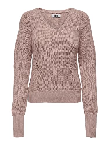 JdY Damen JDYJUSTY L/S V-Neck Pullover KNT NOOS Strickpullover, Woodrose, XS von JdY