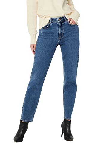 JDY Damen JDYKAJA Life HI STRGHT ANK DNM MB NOOS Jeans, blau, 27/32 von JdY