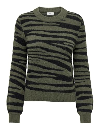 JdY Damen JDYLORRAINE Animal L/S Pullover KNT NOOS Strickpullover, Kalamata/Detail:Black Zebra Stripes, 12x18inch von JDY