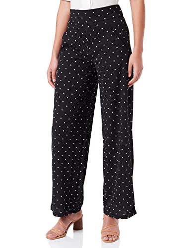 JdY Damen Jdylouisville Catia Wide Pant JRS Noos Hose, Black/AOP:Cloud Dancer Dots, S/34 von JdY