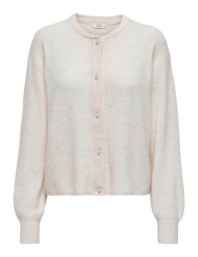 JdY Damen JDYLUMI Life L/S Button CARDIGA KNT NOOS Strickjacke, Birch/Detail:Melange, L von JDY